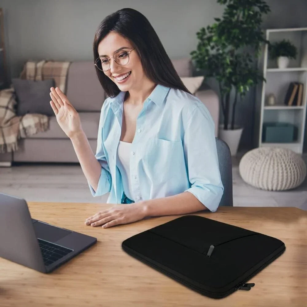 ✨Black Laptop Case Computer Carrying Cover with Front Pocket Briefcase Handbags